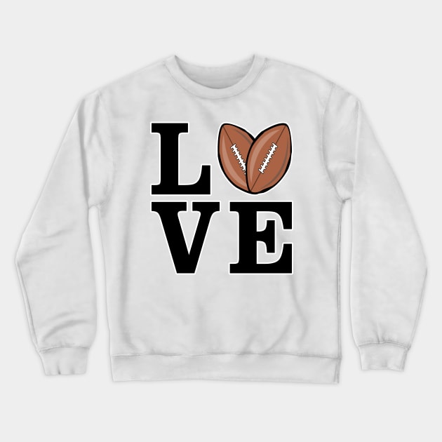 I Love American Football Crewneck Sweatshirt by DesignWood-Sport